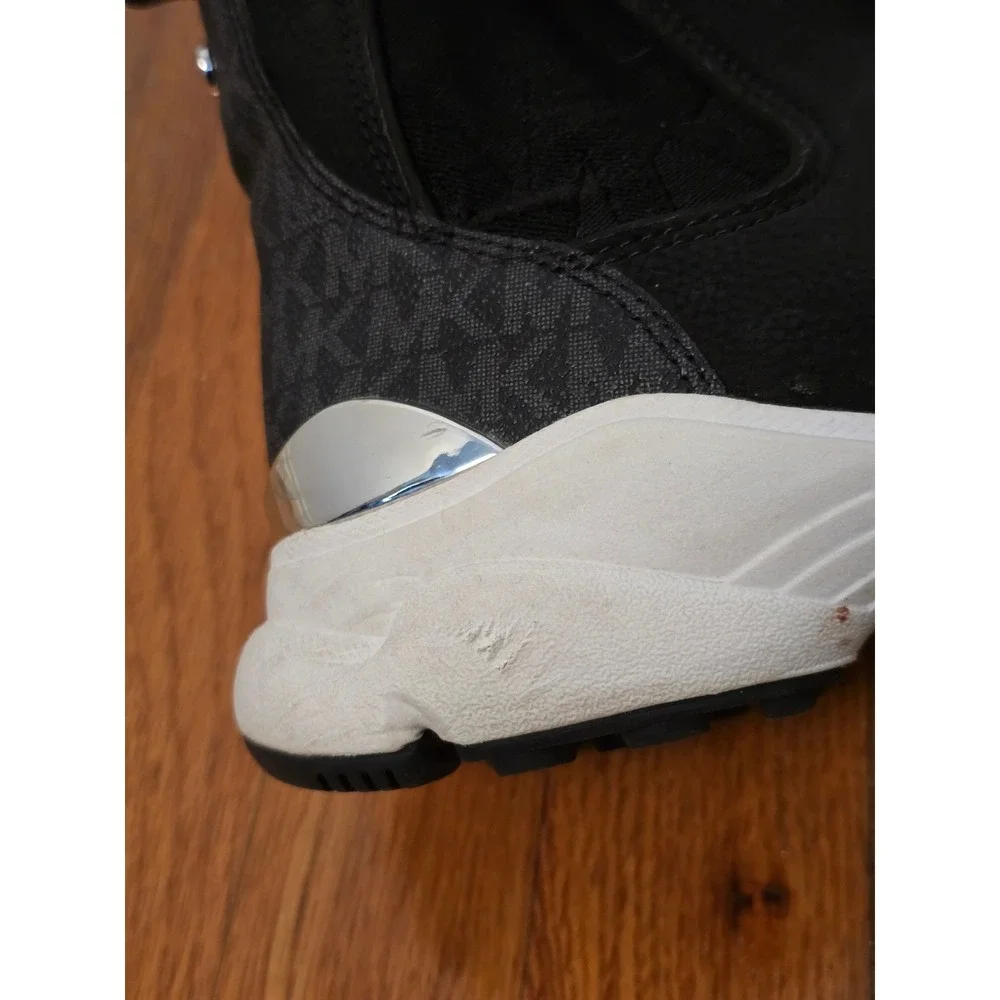Michael Kors Skyler Boot Sneaker Womens 6 Black All Over Logo Black
